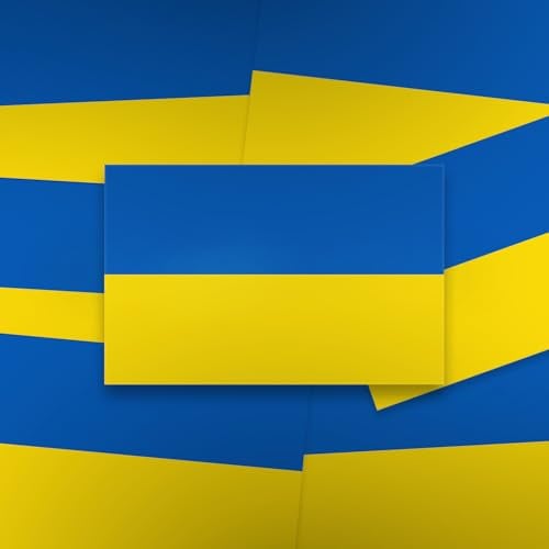 100x Ukraine Flagge Sticker/Ukraine Aufkleber Blau Gelb/Ukraine Flag Sticker/Wetterfest & UV-Beständig/ 8,5 × 5,5 cm
