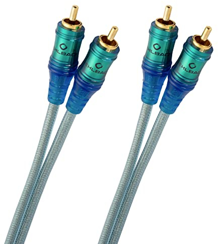 Oehlbach 92025 NF - Cable RCA (5,0 m), color azul