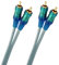 Oehlbach Ice Blue Cinch Kabel 5m - Audio Kabel für Plattenspieler, Heimkino, und HiFi Anlage - 2-Fach geschirmtes RCA Kabel aus OFC - 2X 5m - blau-transparent