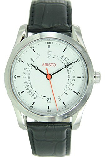 Aristo Unisex Uhr Armbanduhr Ärzteuhr Automatik Leder 4H124