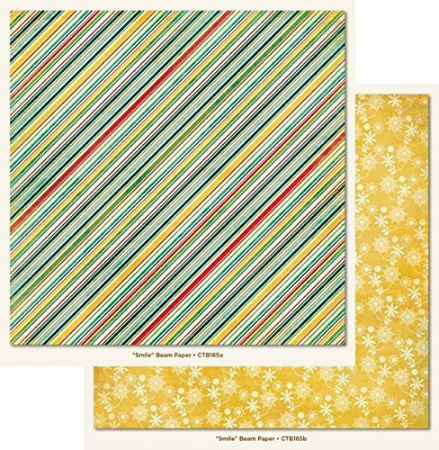 My Minds Eye 12 x 12-inch Smile Beam Paper Sheet, Pack of 25