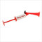Relaxdays Rot Kunststoff 115 dB Druckluftfanfare Signalhorn Party Horn Sport Fan Tröte Gasfrei 44cm