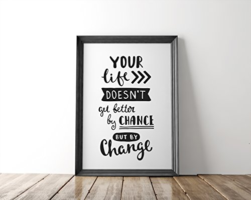 Nastami Poster Change DIN A3, Poster Wohnzimmer, Wandbild, Poster Vintage, Poster Sprüche