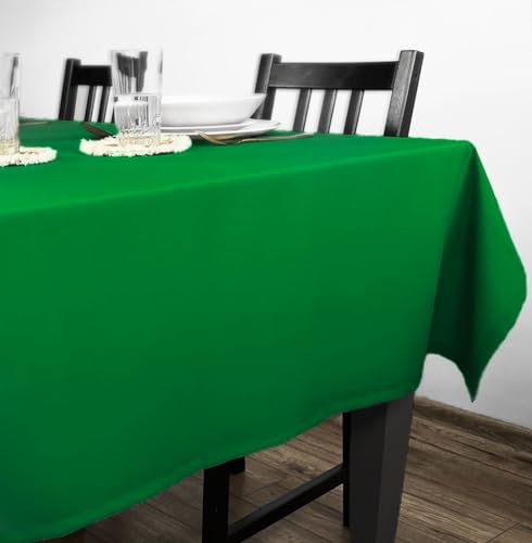 Rollmayer Tischdecke Tischtuch Tischwäsche Gastronomie Kollektion Vivid Uni einfarbig pflegeleicht waschbar zur Auswahl, Produkt für den täglichen Gebrauch (Grün 25, 130x180cm)