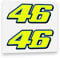 Valentino Rossi stickers fluorescent yellow 46 Vinyl stickers (2013 / 10cm)