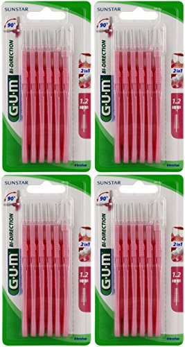 GUM 2614 Proxabrush Bidirection 1.2 Lot de 4