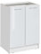 Cuisineandcie - Meuble bas de cuisine Eco Blanc Brillant 2 portes L 60 cm