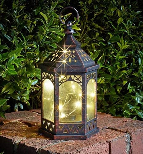 Garden Mile Firefly Garden Lights Fairy Lanterns Jar Lights LED Outdoor Fairy Lights, Hanging Lantern for Garden, Wedding, Party, Bar, Café Battery Operated Fairy Light Maroc Lantern Indoor Outdoor