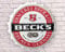 Retro Collection's BEECK's Beer Brauerei Beck & Co Decorative Bottle Caps Metal Tin Signs Cafe Beer Bar Decoration Plat 35cm Wall Art Plaque Vintage Home Decor