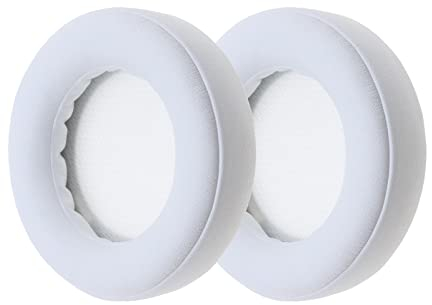 YINETTECH 1 Paar Ohrpolster Ohrpolster Protein Leder Memory Schaum, Ersatz Reparaturteile kompatibel mit Corsair Virtuoso RGB Wireless SE-Kopfhörern weiß
