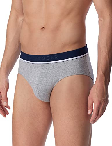 Schiesser Herren 3 Pack Slips Bio Baumwolle Multipack - 95/5 Organic, Sortiert 3_179571, 7/ XL