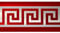 Funlife 1 Rolle Selbstklebende Bordüre, Tapetenbordüre Selbstklebend Wandtatoo in Griechischem Stil, Wandbordüre Klebefolie für Bad Spiegel Küche Fliesen, wasserdichte Raumdekoration, 10x200cm, Rot