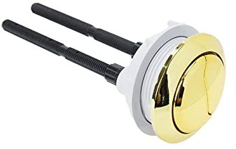Woogim Gold Dual Flush Toilet Button 48mm ABS & Stainless Steel Push Button with Thread Diameter 48mm