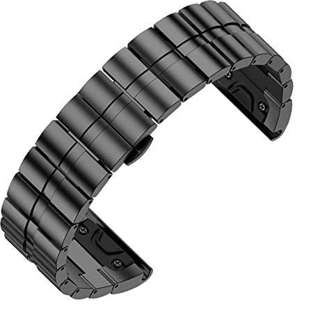 TPUOTI 26 mm Schnellverschluss-Armband, Metall, einfache Montage, Edelstahl-Uhrenarmband, Armband für Garmin Fenix 7X 5X / Fenix 3 / Fenix 3 HR, 26 mm, Achat