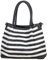 Segater Frauen Schwarz Weiß Tote Geldbörse Gestreifte Spliced Handtasche Echtes Leder Schulter Reise Crossbody Tasche Shopper Schulranzen