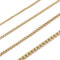 RWQIAN Herren Edelstahl Kette Gold 60CM Venezianierkette Männer Briolette Kette Box Halskette Breite 3mm für Damen