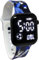 Julian Ross Champions Neroazzurro Orologio da Polso Digitale Led per Bambini e Ragazzi, Formato 12 Ore, Gol, Calciatore, Pallone, Tifosi