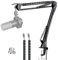 FIFINE K688 - Braccio per microfono orientabile compatibile con microfono FIFINE Recording XLR/USB con manicotti per cavi, K688