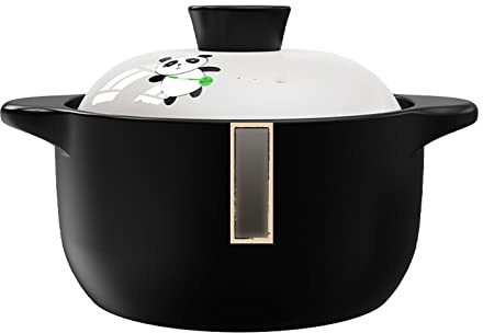 Olla de Sopa Cazuela Olla de Barro Resistente a Altas temperaturas Olla de Sopa Olla de cerámica pequeña Olla de Sopa Olla de Estofado Olla de Estofado Fuego Abierto Olla de Barro de Gas para el hogar