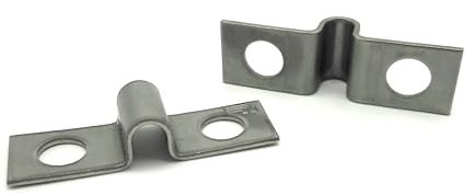 Halterung für 8mm Stab Doppelstammattenzaun Pfosten Befestigung Spanndraht Maschendraht Zaun 100 Stück (Nummer 3 mit 9mm Loch)