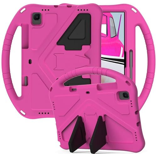 Kinder-Schutzhülle für Samsung Galaxy Tab S6 Lite 10,4 Zoll 2024 2022 2020, Tablet-Hülle kompatibel mit SM-P620/P625, Griff Ständer, kinderfreundlich, langlebig, leicht, stoßfest, Schutz, Rose