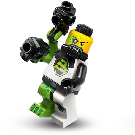 Blacktron II Mutant, Lego Minifiguren Serie 26 Weltraum (Series 26 Space), einzelne Sammelfigur, Complete Set with Stand and Accessories, CMF (col26-12)