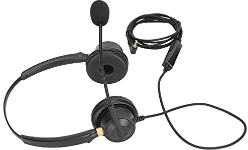 Auriculares con Micrófono, Auriculares Telefónicos con Conector Jack de 2,5 Mm, Cancelación de Ruido, Diseño Ergonómico para Oficina de Atención Al Cliente