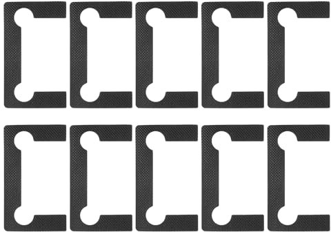 sourcing map 10Pcs Glass Hinge Gasket, Shower Doors Hinge Plastic Glass Hinge Replacement Parts Gasket Glass Hinge for Glass Door Cupboard Showcase Cabinet Door, Black