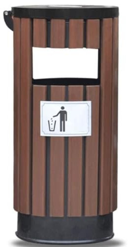 GTANND Poubelle D'extérieur En Acier Inoxydable, Avec Seau Intérieur, Cendrier, Pour Patio Intérieur Et Extérieur, MX-5112-Brown