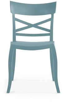 PAPATYA 1er Set Besucherstuhl & Gastro Stühle für Café Restaurant Bar und Hotel – Stapelstuhl wetterfest für Terrasse & Garten – Kunststoff Gartenstuhl – Belastbar bis 200 kg – X-Sera, Türkisblau