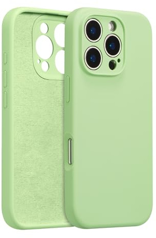 ZTOFERA Liquid Silicone Case for iPhone 16 Pro Max (6.9), Green | Anti-Scratch Soft Microfiber Lining, Fresh Solid Color, Lightweight, Full Camera Protection, Shockproof Protective Cover