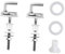 2 Pcs Toilet Seat Fittings – Durable Toilet Seat Hinges Replacement Kit with Adjustable Mounting Screws, Stainless Steel and Plastic Fixings for Quick Installation, Universal Fit for Most Toilet Seats