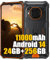 Blackview BV6200 Plus Telephone Portable Incassable 2025, 24Go+256Go/2TB Android 14 Téléphone Débloqué, 11000mAh, 16MP+13MP, 6.56 HD+ Smartphone Incassable Etanche, 4G LTE,GPS,NFC,OTG,FM, Orange