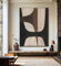 Peinture texturée beige et noire, art mural Wabi Sabi, peinture abstraite sur toile, grande image murale noire et marron, décoration murale, 80 x 120 cm, avec cadre