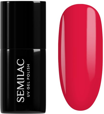 Semilac UV Nagellack 794 Sweet Strawberry 7 ml – Erdbeer-Rot, Cremiges Finish, Hochglanz & 21 Tage Halt – Red Obsession Kollektion