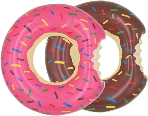 2er-Pack Donut Schwimmring, Außen 70 cm & Innen 30 cm