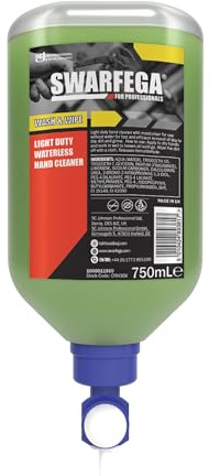 Swarfega Wash and Wipe – Heavy Duty Hand Cleaner – Removes Oil, Grease & Dirt – No Water Needed – 750ml Cartridge – for Professional Use Only