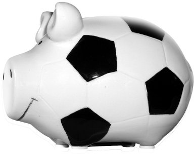 KCG Keramik Sparschwein FUSSBALLSCHWEIN