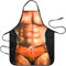 HQdeal Tablier de Cuisine Fantaisie Sexy et Drôle Tablier Humoristique Réglable Tablier Barbecue Humour Cadeau Rigolo pour Homme Musclé