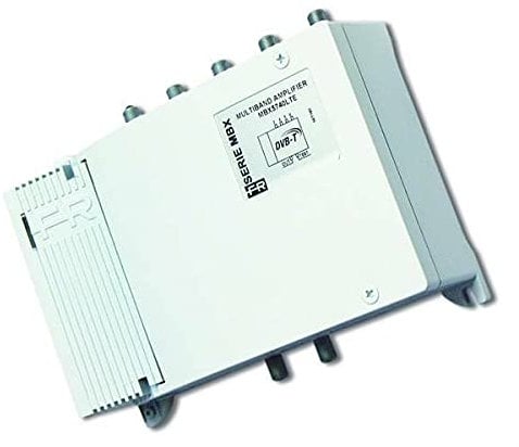 Fracarro MOD.MBX5740-Amplificatori minicentralini multibanda. Ingressi n: 4, Bande di Ingresso: III+Dab/IV/V/UHF, Guadagno Db: 41, Livello di Uscita dBuV: 125, Taratura 35-36