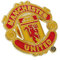 Manchester United FC Official Metal Football Crest Pin Badge (One Size) (Red/Gold)