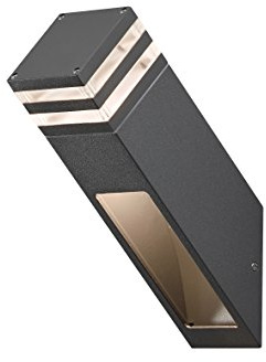 Gnosjö Konstsmide 7944-370 A Außenwandleuchten, Aluminium, anthrazit, 25 x 11 x 37 cm