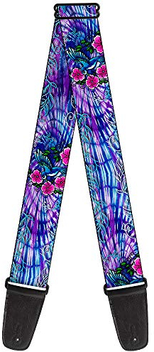 buckle-down gs-w32030 blau & violett-pink Blumen Kolibri Gitarrengurt