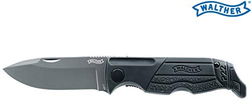 Walther Klappmesser P22 Knife, Taschenmesser, 440C, inkl. Nylon-Gürtelholster, ideal für Outdoor und Alltag Aktvitäten