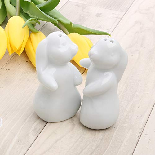 'Holst Porcelana SP 2003 Sal y Pimienta Menage Amor Conejo de 2 Piezas, Blanco, 7.0 x 5.0 x 8.5 cm