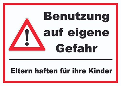 HB-Druck Benutzung auf eigene Gefahr Schild A3 (297x420mm)