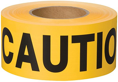 Shurtape BT 100 Absperrband, nicht klebend, 7,6 cm x 96 cm, Gelb (184031)