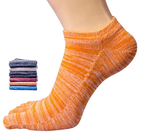 Antcher Fünf Finger Zehensocken für Damen, atmungsaktiv, Sport, Laufen, Crew-Socken, Baumwolle, Knöchelsocken, 6 Paar