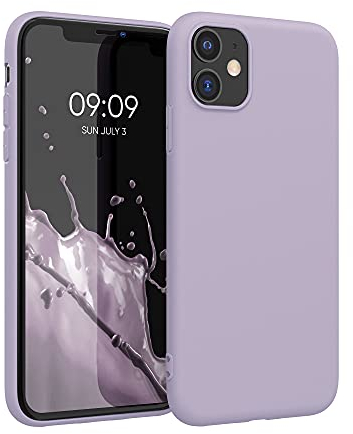 kwmobile Hülle kompatibel mit Apple iPhone 11 Hülle - weiches TPU Silikon Case - Cover geeignet für kabelloses Laden - Lavendel