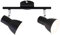 Briloner Leuchten Deckenleuchte, Deckenspot, Strahler dreh-und schwenkbar, 2x E14, max. 25 Watt, Retro, Schwarz, 275x80x150mm (LxBxH)